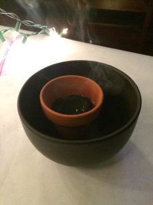 Place charcoal in the bowl.